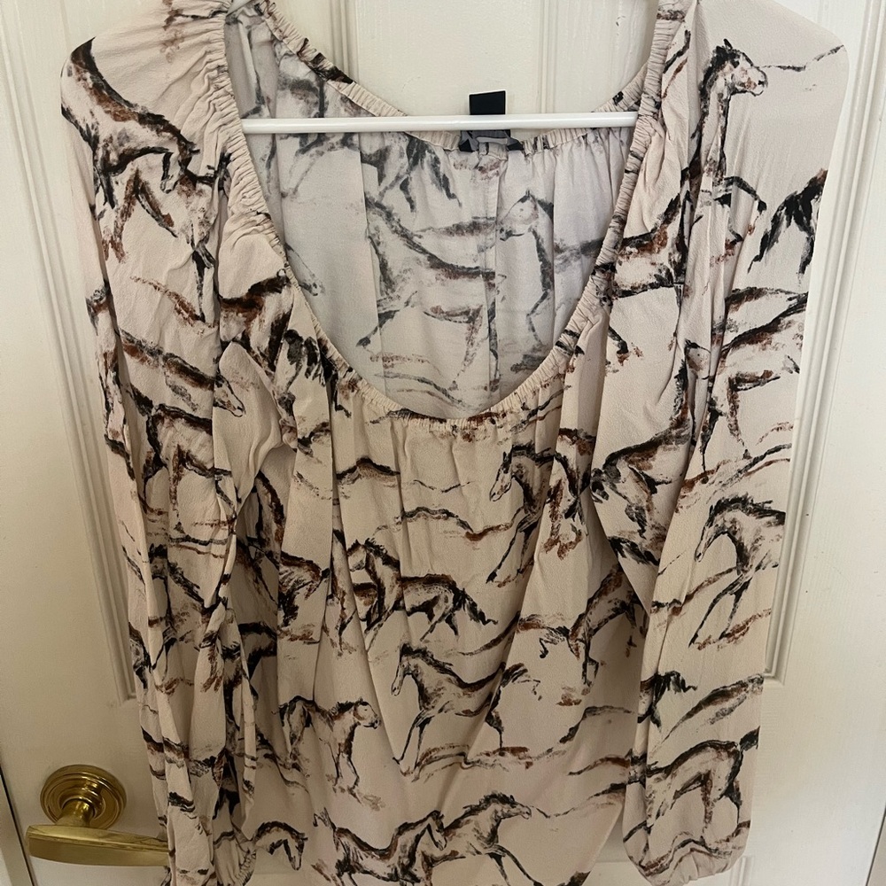 Stylish Women's Cream and Brown Top
